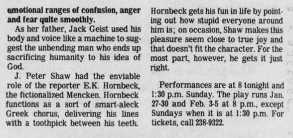 Shaw as Hornbeck